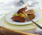 Gans mit Wirsinggemüse
