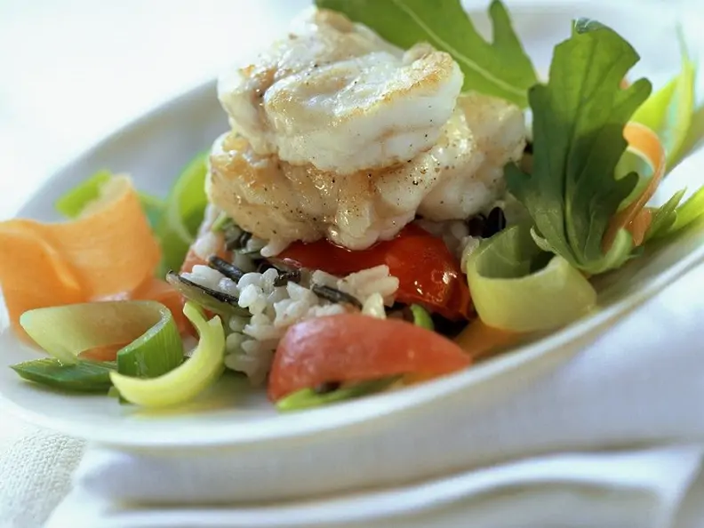 Seeteufel mit Rucola-Reis