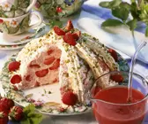 Milchreis-Erdbeerbombe