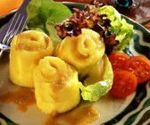 Sprialklöße mit Bröselsauce
