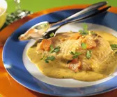 Wels mit Ingwercremesauce