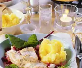 Lachsforelle mit Gemüse