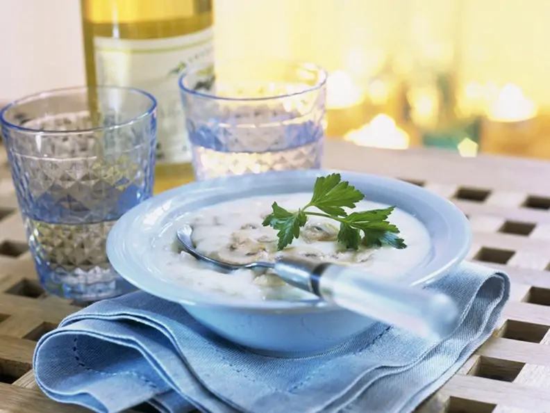 Schnelle Champignonsuppe