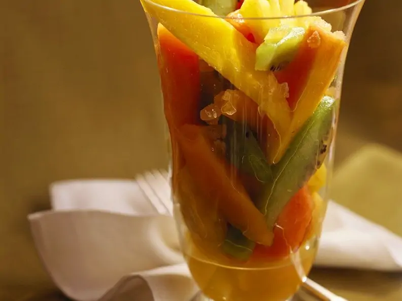 Fruchtsalat mit Wodka