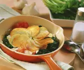 Bratkartoffeln mit Spinat