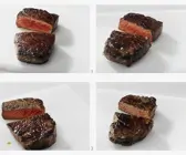 Steak mit verschiedenen Garstufen
