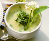 Bärlauchsuppe ohne Kartoffeln