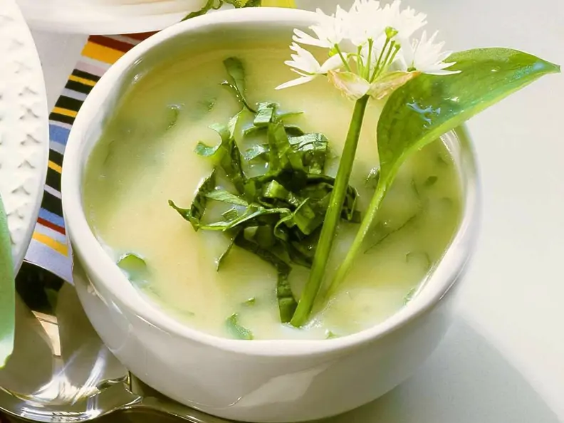 Bärlauchsuppe ohne Kartoffeln