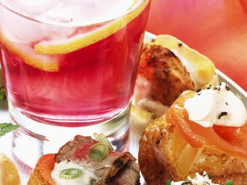 Ofenkartoffeln mit Lachs und Creme fraiche