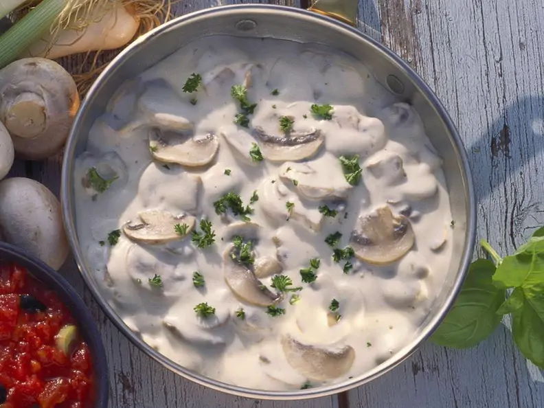 Champignons-Sahne-Sauce