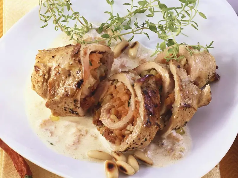 Kalbsroulade mit Kürbis