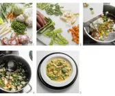 Frühlingsgemüsesuppe zubereiten