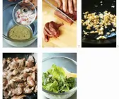 Blattsalat mit Rindfleisch zubereiten