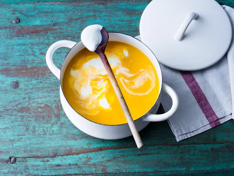 Kürbis-Kokosmilch-Suppe