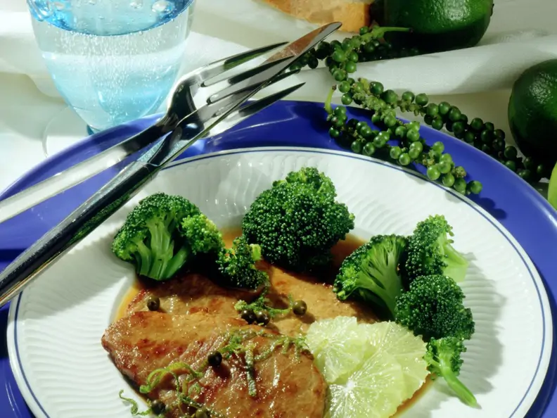 Kalbsschnitzel mit Limettensauce