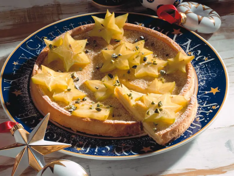 Limettentarte mit Sternfrucht