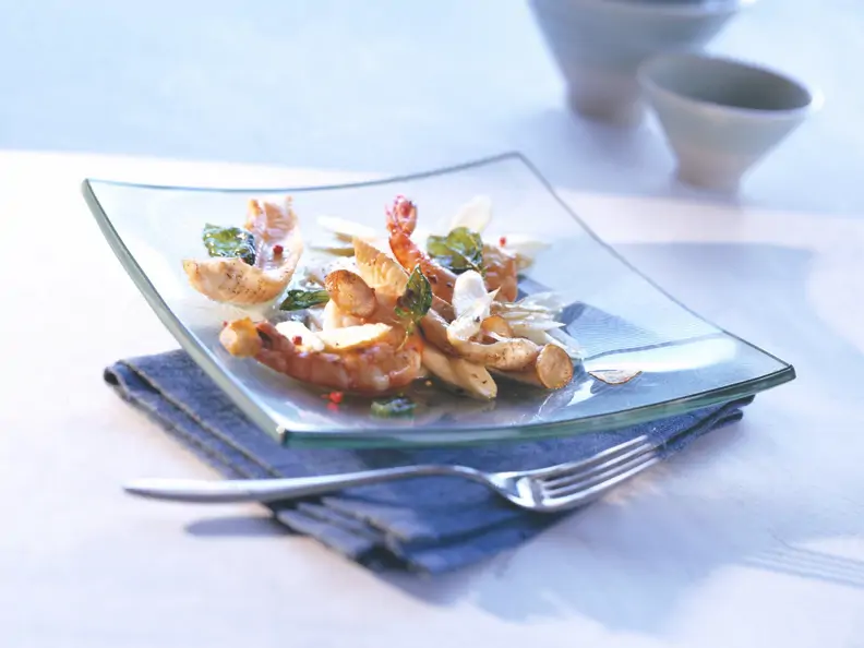 Fernöstliche Seezungenfilets mit Gambas