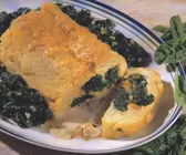 Polenta-Roulade mit Spinat