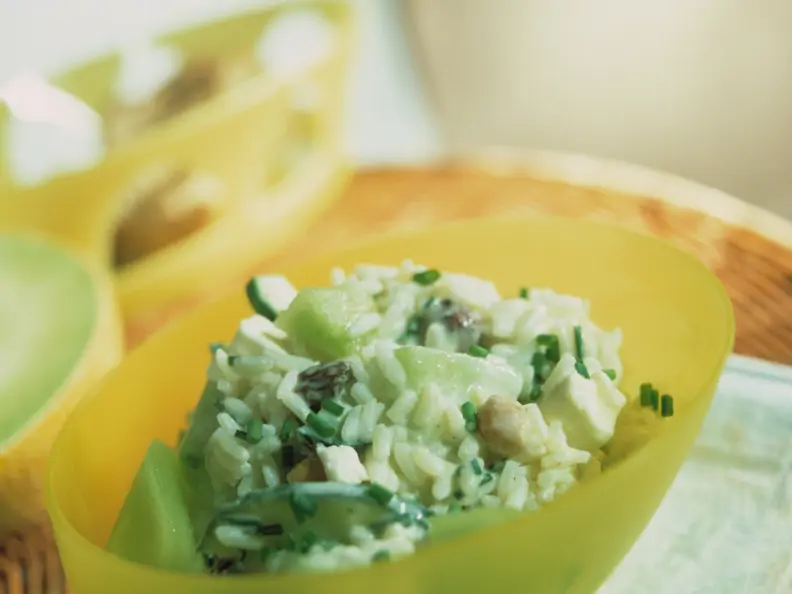 Reissalat mit Honigmelone