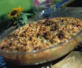 Kokos-Birnen-Crumble