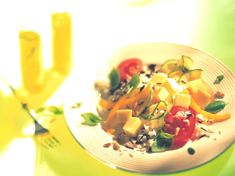 Käse-Reis-Salat