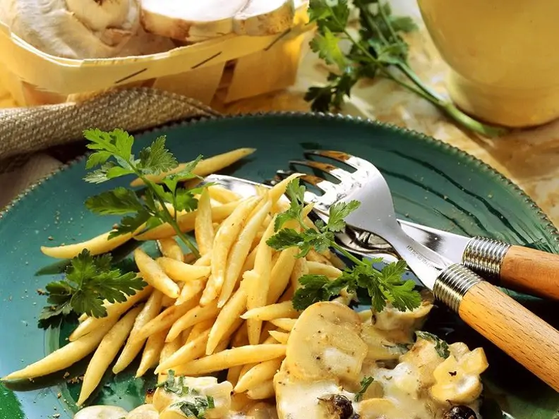 Champignonrahmsauce mit Schupfnudeln