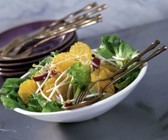 Orangensalat mit Sprossen
