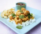 Kokos-Curry-Scampi mit Reis