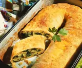 Kartoffelstrudel mit Spinat