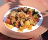 Auberginen-Paprika-Pfanne
