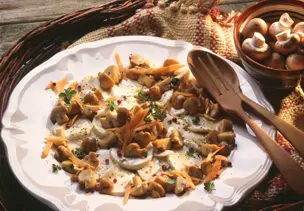 Mozzarella mit Champignons