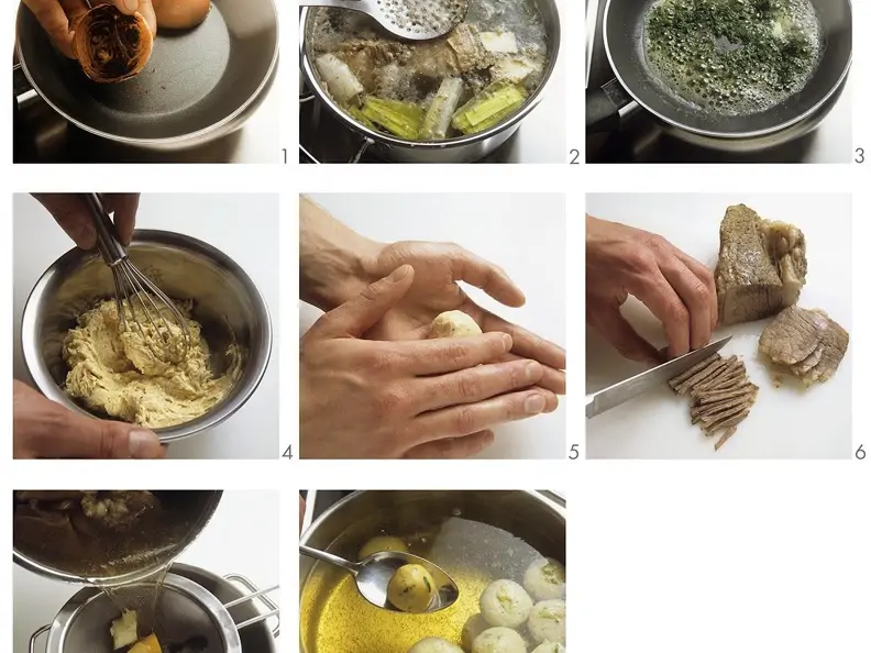 Rindfleischsuppe mit Markklößchen