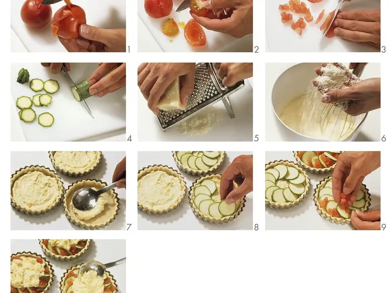 Zubereitung Zucchinitorteletts