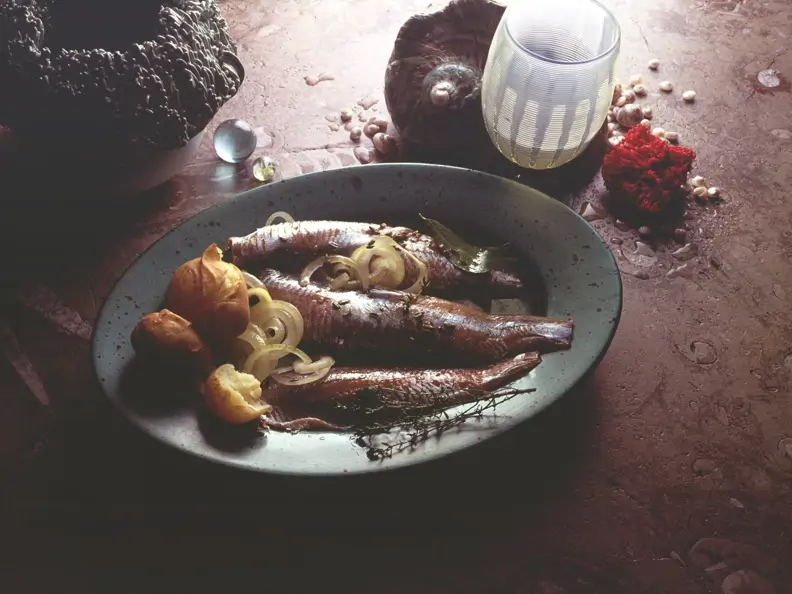 Eingelegter Matjes mit Fenchel und Thymian