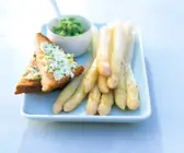 Spargel mit Avocado-Dip