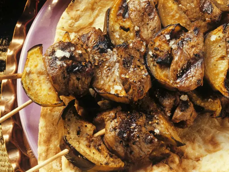 Lammspiesse mit Auberginen (Türkei)