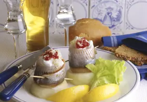 Matjes-Happen mit Meerrettich-Creme