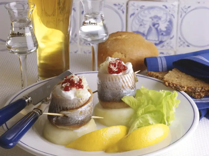 Matjes-Happen mit Meerrettich-Creme