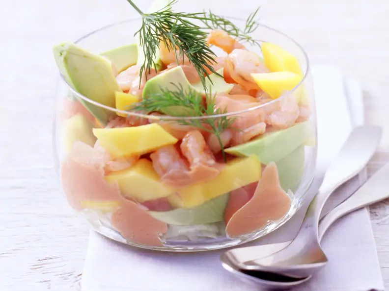 Krabbencocktail mit Mango und Avocado