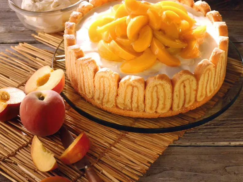 Pfirsich-Mascarpone-Torte