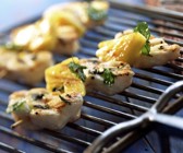 Gegrillter Seeteufelspieß