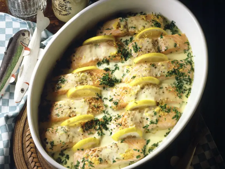 Gratinierter Lachs