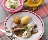 Matjes mit Dill-Gurken-Quark