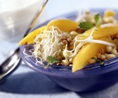 Mangosalat mit Sprossen