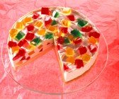 Bunte Götterspeisen-Torte