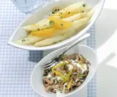 Spargelsalat mit Büsumer Krabben