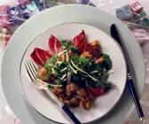 Radicchio-Brunnenkresse-Salat