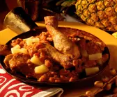 Ananas-Poularde mit Curry