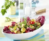 Grüner Bohnensalat mit Kartoffeln und Balsamico-Schalotten