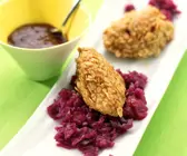 Knuspriges Entenbrustfilet mit Rotkohl